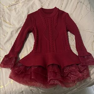 Elegant Burgundy Kids Formal Dress